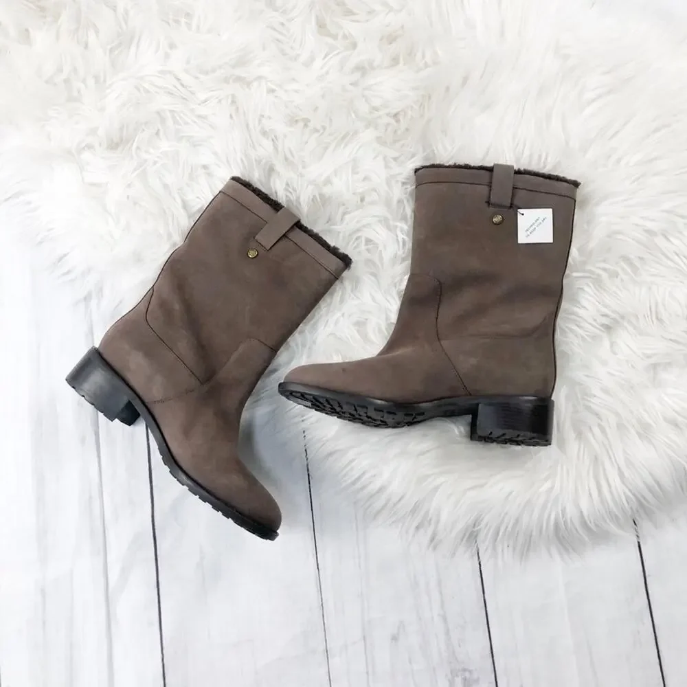 Cole Haan Women's Jessup Sherling Lined Waterproof Leather Boots‎ Size 6 NEW